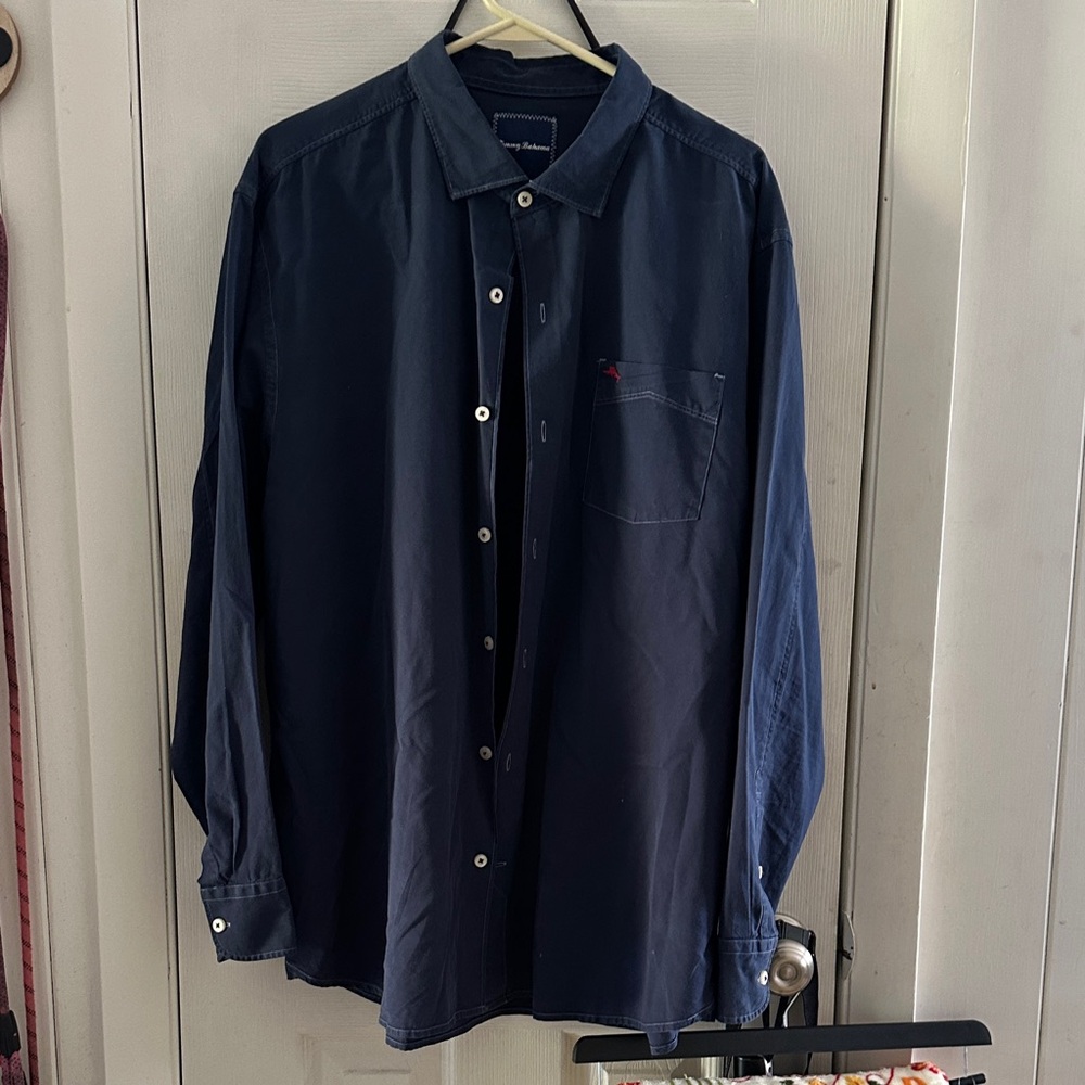 Tommy Bahama Dark Blue Casual Button Down Shirt
